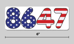"8647" American Flag Sticker