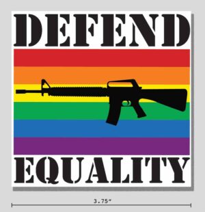 Defend Equality Sticker - Classic Rainbow