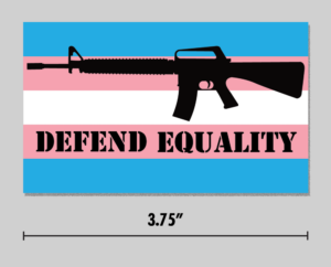 Defend Equality Sticker - Transgender Pride v2