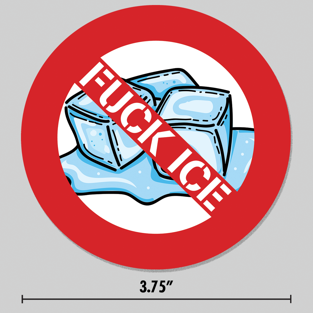 “Fuck Ice” Melting Cubes Sticker