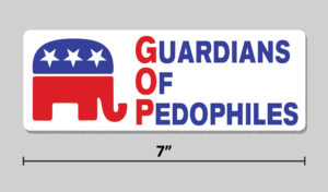 "Guardians of Pedophiles" Sticker