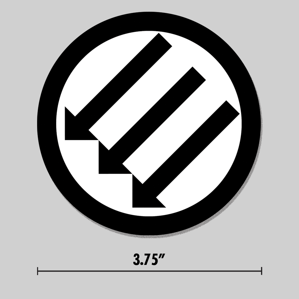 Iron Front Arrows Sticker