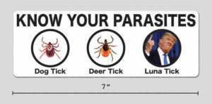 Trump "Know Your Parasites" Sticker