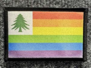 New England Flag Morale Patch - Rainbow Pride Version
