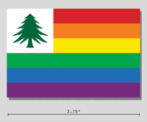 New England Flag Sticker - Rainbow Pride Version