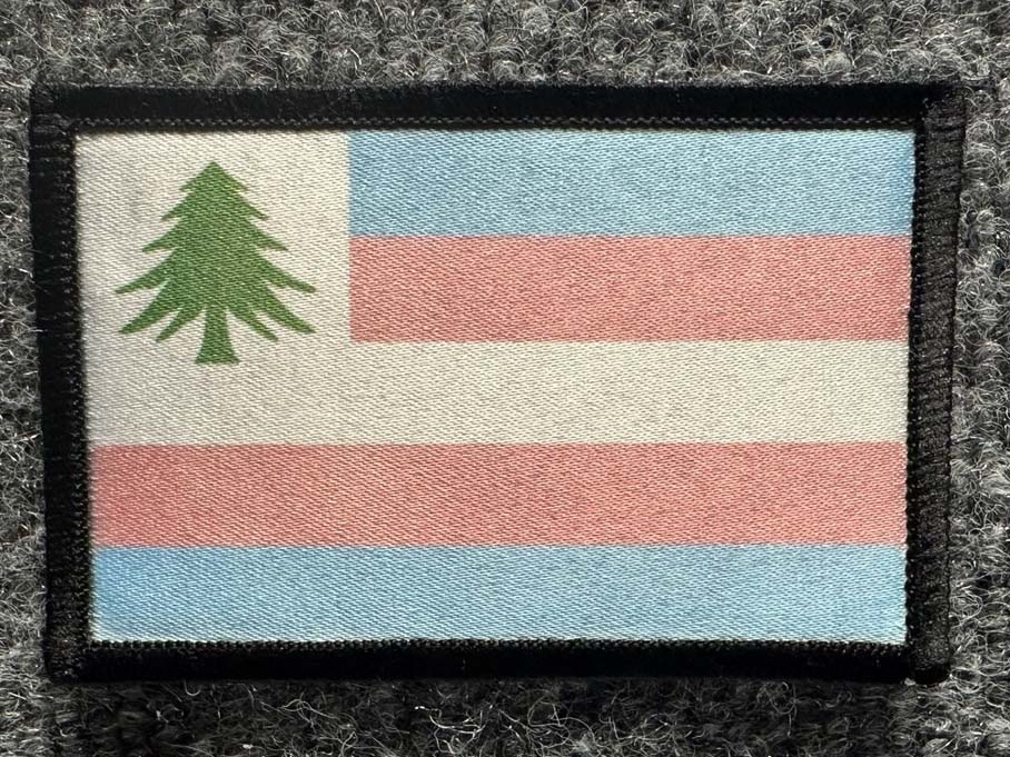New England Flag Morale Patch - Transgender Pride Version