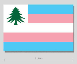 New England Flag Sticker - Transgender Pride Version