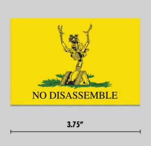 "No Disassemble" Johnny Five Sticker